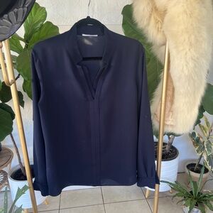 T Tahari Navy Blue Women's Top Size L